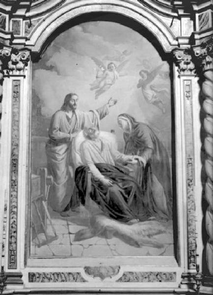 Transito di San Giuseppe - 1884 -affresco cm. 280x180 - chiesa di S. Maria Assunta - Cividate Camuno (BS))